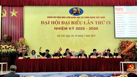 Đại hội Đảng bộ Viện Hàn lâm Khoa học và Công nghệ Việt Nam nhiệm kỳ 2025-2030
