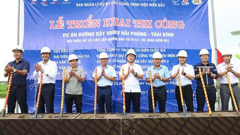 Khởi công đường dây 500kV Hải Phòng – Thái Bình chào mừng Quốc khánh