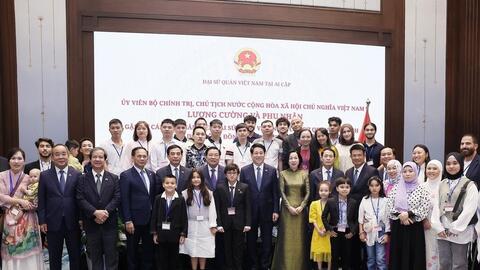 Chủ tịch nước: Kiều bào là cầu nối gắn kết tình hữu nghị Việt Nam - Ai Cập