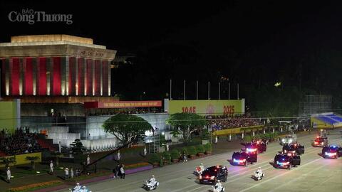 Toàn cảnh tổng hợp luyện diễu binh, diễu hành tại Quảng trường Ba Đình