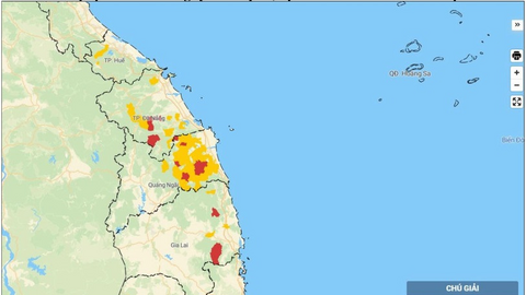 Cảnh báo lũ quét, sạt lở đất do mưa lũ tại khu vực từ Huế đến Gia Lai