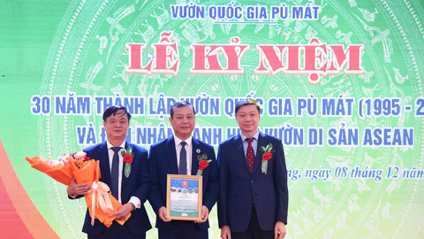 Vườn quốc gia Pù Mát đón nhận danh hiệu Vườn di sản ASEAN