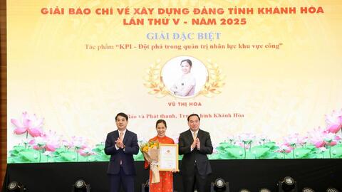 Báo Công Thương đoạt giải C Giải báo chí về xây dựng Đảng tỉnh Khánh Hòa lần thứ V