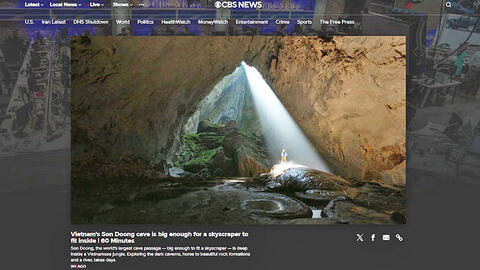 Kênh truyền hình danh tiếng của Mỹ giới thiệu về hang Sơn Đoòng