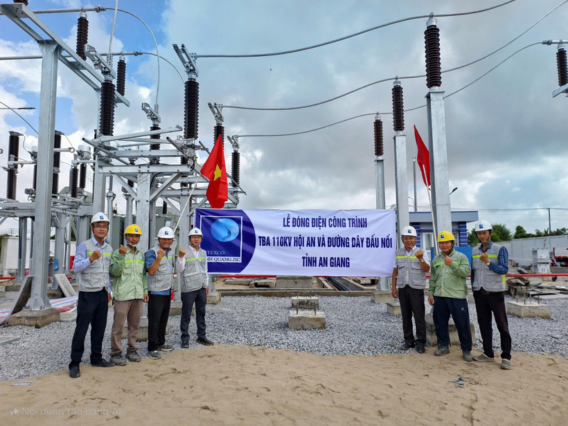 CBNV MQME chào mừng đóng điện thành công DA 110kV