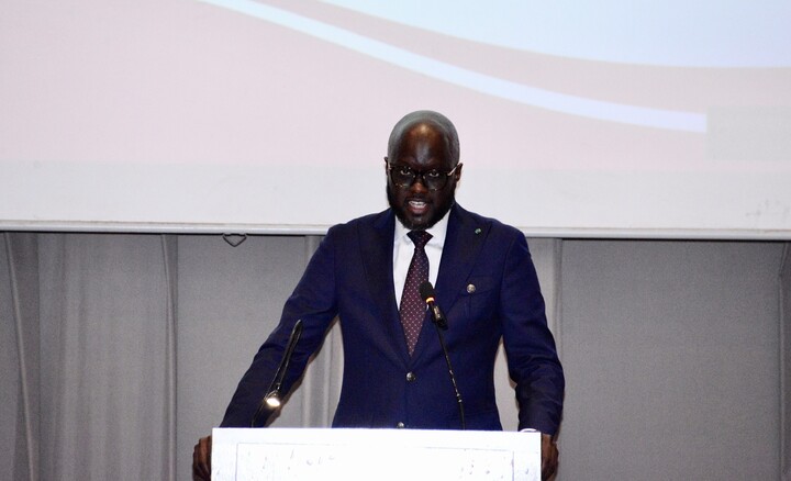 Chủ tịch Quốc hội Senegal Malick Ndiaye phát biểu khai mạc Tọa đàm chính sách thúc đẩy hợp tác Việt Nam - Senegal