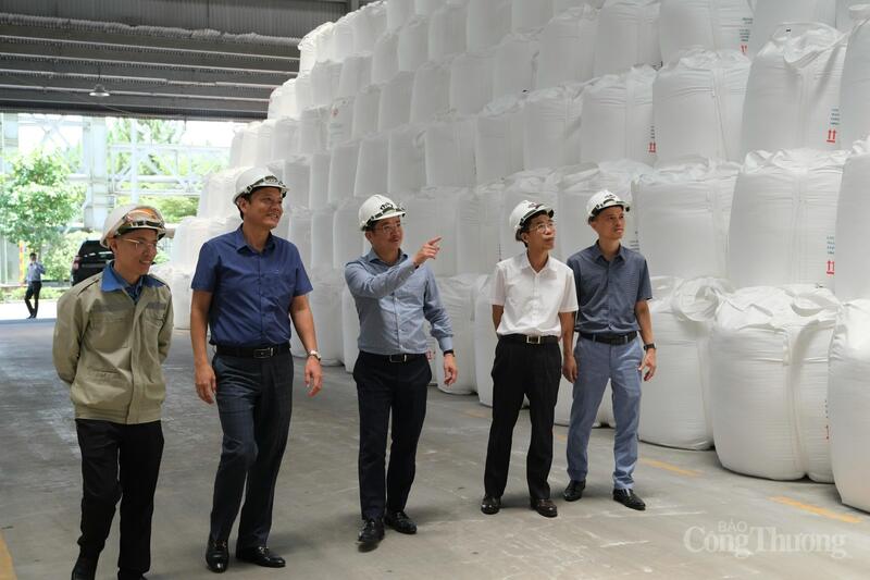 Đoàn công tác của Bộ Công Thương thăm và làm việc tại Công ty Nhôm Lâm Đồng. Ảnh: Lê Sơn.