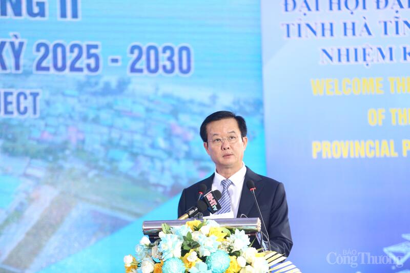 Phó Chủ tịch UBND tỉnh Trần Báu Hà tại buổi lễ. Ảnh: Trọng Tùng.