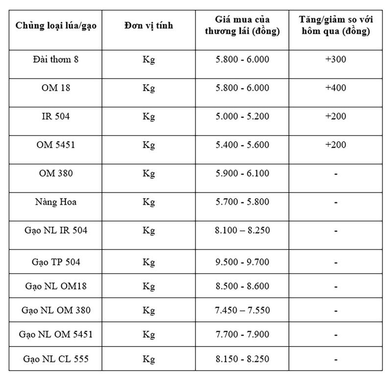 Bảng giá mang tính tham khảo.