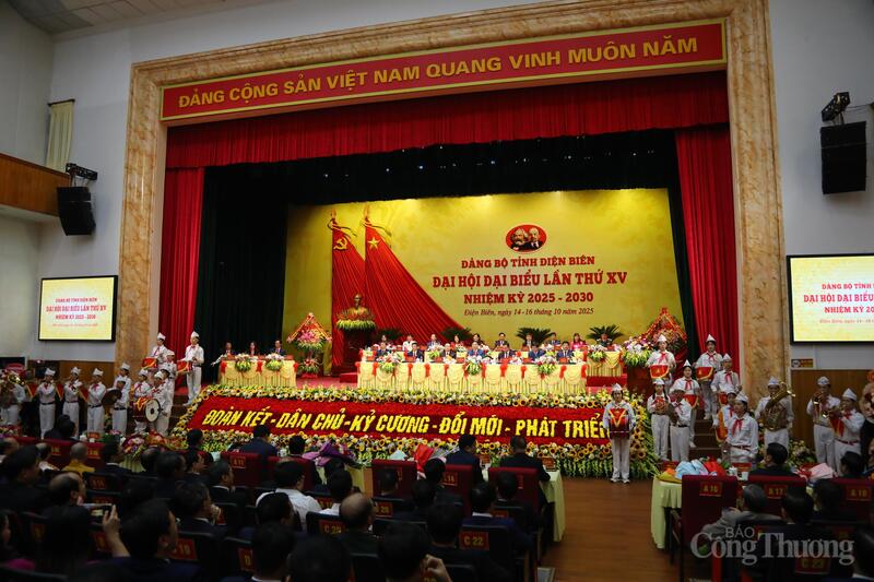 Đại hội đại biểu Đảng bộ tỉnh Điện Biên lần thứ XV, nhiệm kỳ 2025 - 2030 khai mạc sáng ngày 15/10.