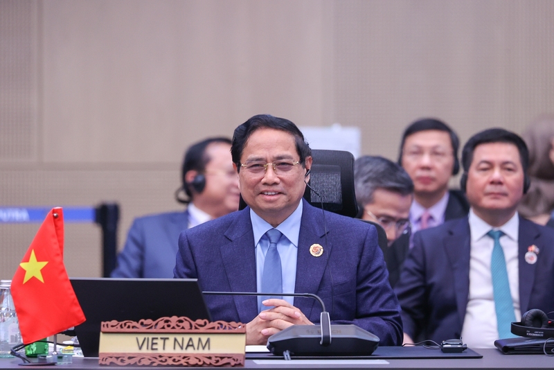 Thủ tướng Chính phủ nêu ba định hướng lớn nhằm thúc đẩy Đối tác chiến lược toàn diện ASEAN - Hàn Quốc thời gian tới. Ảnh: VGP/Nhật Bắc