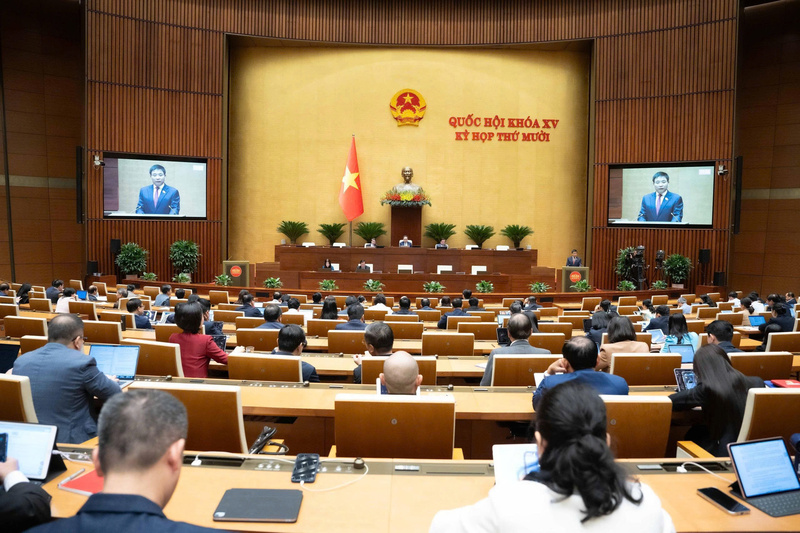 Quốc hội họp phiên toàn thể sáng 4/11. Ảnh: QH