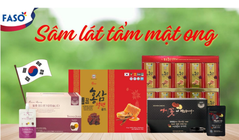 Một trong những sản phẩm được người tiêu dùng yêu thích nhất của FASO chính là Sâm lát tẩm mật ong, sự kết hợp hoàn hảo giữa nhân sâm chọn lọc và mật ong