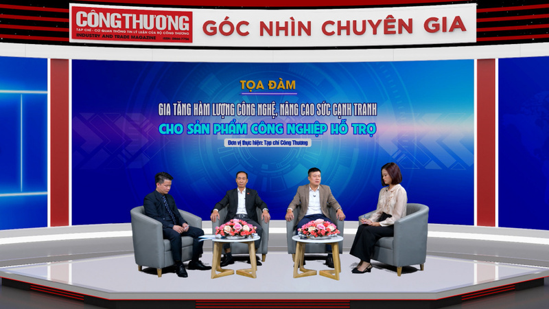 Tọa đàm “Gia tăng hàm lượng công nghệ, nâng cao sức cạnh tranh cho sản phẩm công nghiệp hỗ trợ”. Ảnh:TCCT