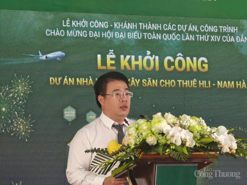 Ông Nguyễn Ngọc Phúc, Phó Chủ tịch UBND tỉnh Lâm Đồng phát biểu tại Lễ khởi công. Ảnh: Diễm Thương