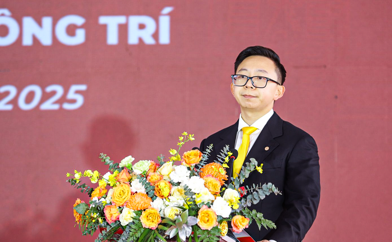 Ông Phạm Nhật Quân Anh - Tổng Giám đốc Công ty VinMetal phát biểu tại lễ khởi động. Ảnh: Phúc Sơn