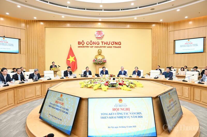 Toàn cảnh Hội nghị tổng kết công tác năm 2025, triển khai nhiệm vụ năm 2026 của Cục Điện lực. Ảnh: Cấn Dũng