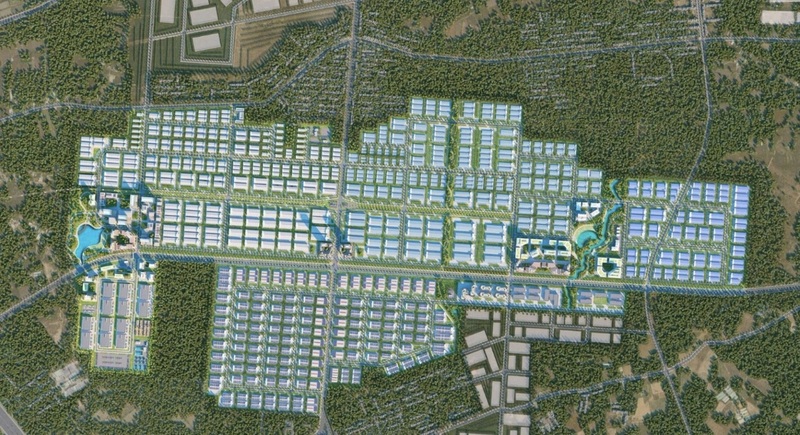 Phối cảnh khu công nghiệp Bàu Cạn – Tân Hiệp giai đoạn 1.