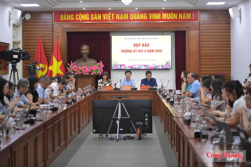 Họp báo thường kỳ quý II/2026 của Bộ Văn hóa, Thể thao và Du lịch. Ảnh: Bảo Thoa